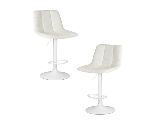 Набор 2 шт Стул барный DOBRIN TAILOR WHITE, белый PU
