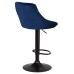 Набор 2 шт Стул барный DOBRIN LOGAN BLACK, синий велюр (MJ9-117)