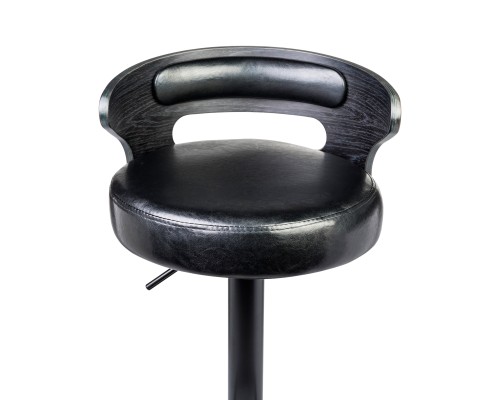 Стул барный DOBRIN FRED BLACK, чёрное дерево, чёрный