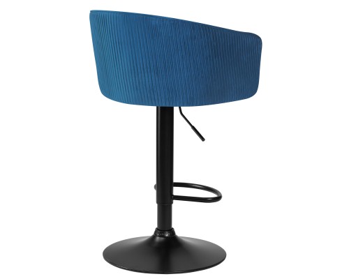 Стул барный DOBRIN DARCY BLACK, синий велюр (1922-20)