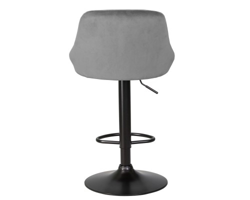 Набор 2 шт Стул барный DOBRIN LOGAN BLACK, серый велюр (MJ9-75)
