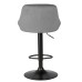 Набор 2 шт Стул барный DOBRIN LOGAN BLACK, серый велюр (MJ9-75)