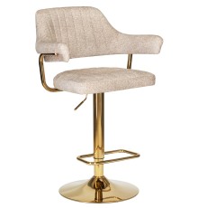 Стул барный DOBRIN CHARLY GOLD, бежевый твид (LEO26)