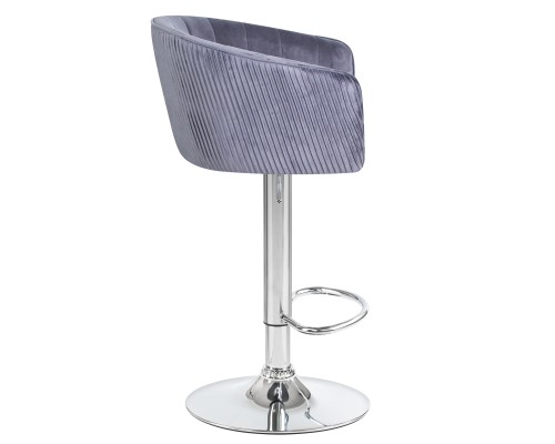 Стул барный DOBRIN DARCY, серый велюр (1922-19)