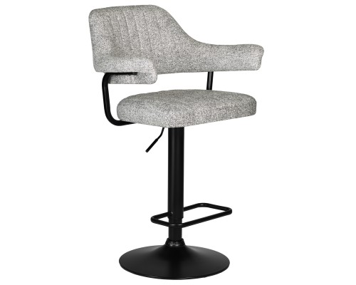 Набор 2 шт Стул барный DOBRIN CHARLY BLACK, светло-серый твид (LEO04)