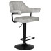 Набор 2 шт Стул барный DOBRIN CHARLY BLACK, светло-серый твид (LEO04)