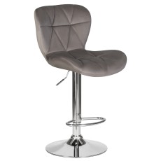Стул барный DOBRIN BARNY, серый велюр (MJ9-75)