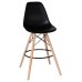 Стул барный DOBRIN DSW BAR, ножки светлый бук, цвет сиденья чёрный (B-03)