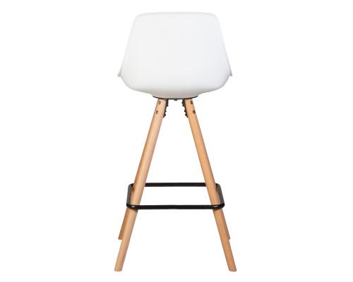 Стул полубарный DOBRIN RONNI, ножки светлый бук, белый (ZL-W-02)