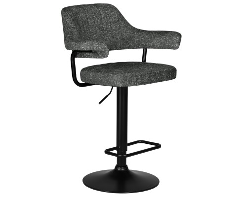 Набор 2 шт Стул барный DOBRIN CHARLY BLACK, серый твид (LEO11)