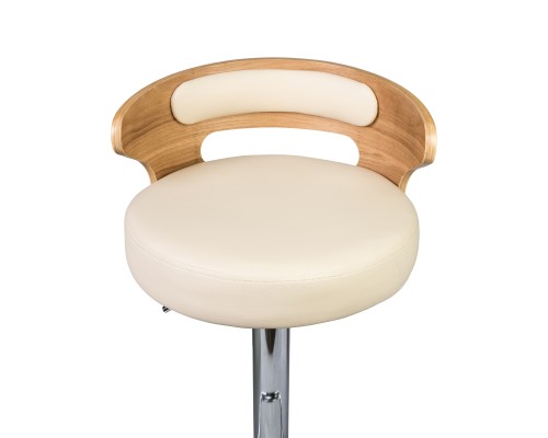 Набор 2 шт Стул барный DOBRIN FRED, натуральное дерево, кремовый