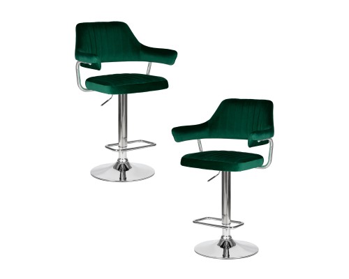 Набор 2 шт Стул барный DOBRIN CHARLY, зеленый велюр (MJ9-88)