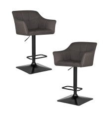 Набор 2 шт Стул барный DOBRIN RALF, темно-серый (LAR-106D-26)