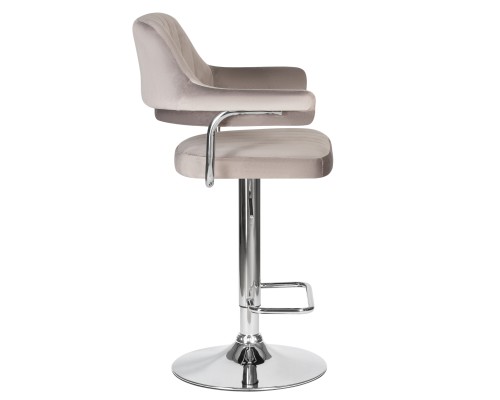 Стул барный DOBRIN CHARLY, серый велюр (MJ9-75)