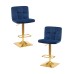 Набор 2 шт Стул барный DOBRIN GOLDIE, синий велюр (MJ9-117)