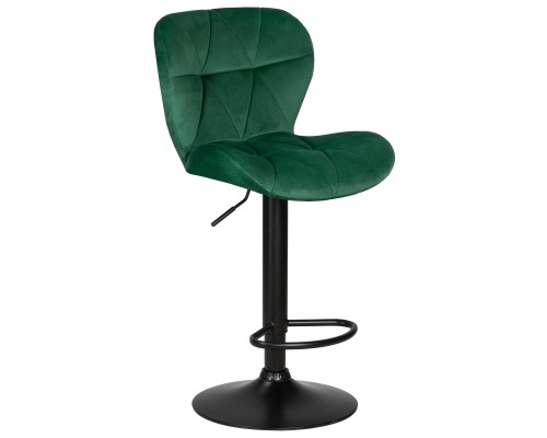Набор 2 шт Стул барный DOBRIN BARNY BLACK, зеленый велюр (MJ9-88)