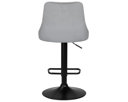 Стул барный DOBRIN JOSEPH BLACK, серый велюр (MJ9-75)