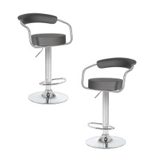 Набор 2 шт Стул барный DOBRIN MARTA, серый