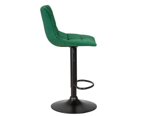 Стул барный DOBRIN TAILOR BLACK, зеленый велюр (MJ9-88)