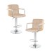 Набор 2 шт Стул барный DOBRIN KRUGER ARM, бежевый велюр (MJ9-10)