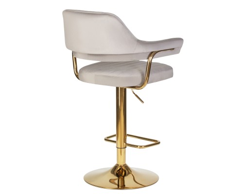 Набор 2 шт Стул барный DOBRIN CHARLY GOLD, серый велюр (MJ9-75)