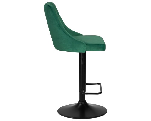 Стул барный DOBRIN JOSEPH BLACK, зеленый велюр (MJ9-88)