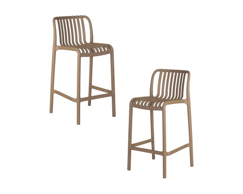 Набор 2 шт Стул полубарный DOBRIN CHLOE, бежевый