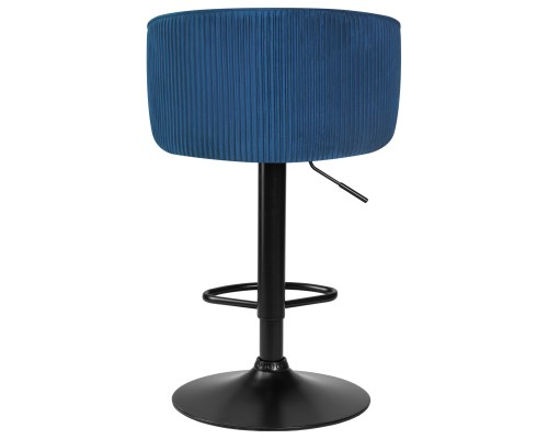 Стул барный DOBRIN DARCY BLACK, синий велюр (1922-20)
