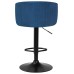 Стул барный DOBRIN DARCY BLACK, синий велюр (1922-20)