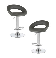 Набор 2 шт Стул барный DOBRIN MIRA, серый