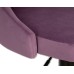 Набор 2 шт Стул барный DOBRIN JOSEPH BLACK, пудрово-сиреневый велюр (MJ9-52)