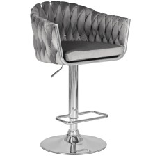 Стул барный DOBRIN MARCEL, серый велюр (MJ9-75)