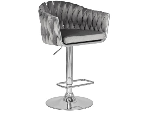 Набор 2 шт Стул барный DOBRIN MARCEL, серый велюр (MJ9-75)