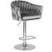 Набор 2 шт Стул барный DOBRIN MARCEL, серый велюр (MJ9-75)