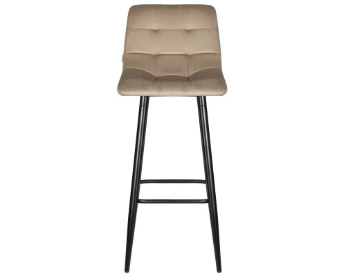 Набор 2 шт Стул барный DOBRIN NICOLE, черные матовые ножки, мокко велюр (108-104)