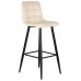 Набор 2 шт Стул барный DOBRIN NICOLE, черные матовые ножки, кремовый велюр (108-113)