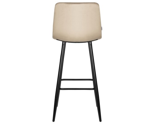 Набор 2 шт Стул барный DOBRIN NICOLE, черные матовые ножки, мокко велюр (108-104)