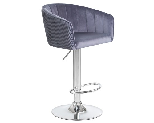 Стул барный DOBRIN DARCY, серый велюр (1922-19)