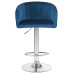 Стул барный DOBRIN DARCY, синий велюр (1922-20)