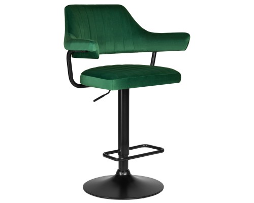 Набор 2 шт Стул барный DOBRIN CHARLY BLACK, зеленый велюр (MJ9-88)