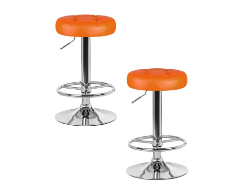 Набор 2 шт Табурет барный DOBRIN BRUNO, оранжевый