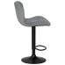 Стул барный DOBRIN BARNY BLACK, серый велюр (MJ9-75)
