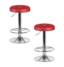 Набор 2 шт Табурет барный DOBRIN BRUNO, бордовый
