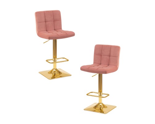 Набор 2 шт Стул барный DOBRIN GOLDIE, пудрово-розовый велюр (MJ9-32)