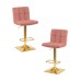 Набор 2 шт Стул барный DOBRIN GOLDIE, пудрово-розовый велюр (MJ9-32)