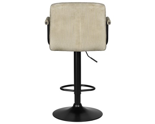 Набор 2 шт Стул барный DOBRIN KRUGER ARM BLACK, бежевый вельвет (LAR-E2041-04)