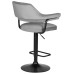 Набор 2 шт Стул барный DOBRIN CHARLY BLACK, серый велюр (MJ9-75)