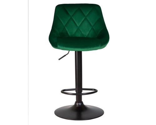 Набор 2 шт Стул барный DOBRIN LOGAN BLACK, зеленый велюр (MJ9-88)