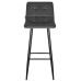 Набор 2 шт Стул барный DOBRIN NICOLE, черные матовые ножки, темно-серый велюр (108-91)