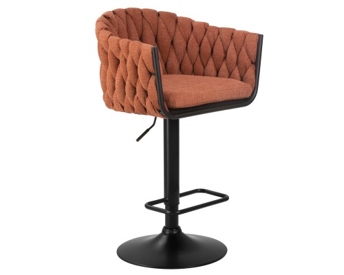 Стул барный DOBRIN LEON, оранжевая ткань (LAR 275-27)